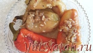 Жареный болгарский перец с чесноком
