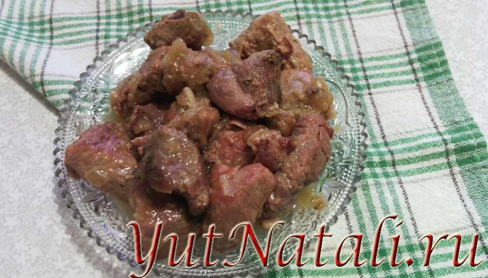Жареное мясо из свинины кусочками